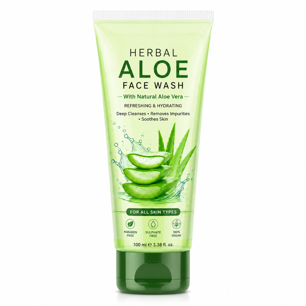 Untitled design (11) Herbal Aloe Face Wash - Image 1