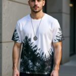 Men's Tie & Dye Effect Polyester Crew Neck Tee