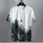 Men's Tie & Dye Effect Polyester Crew Neck Tee - Image 2