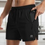 FASHION Solid Men Black Gym & Sports Shorts