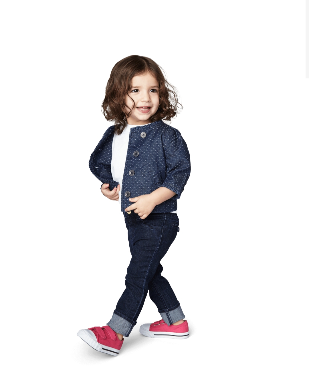 Oplus_131072 “Baby Girl Casual Outfit – Jeans & Coat Combo” - Image 1