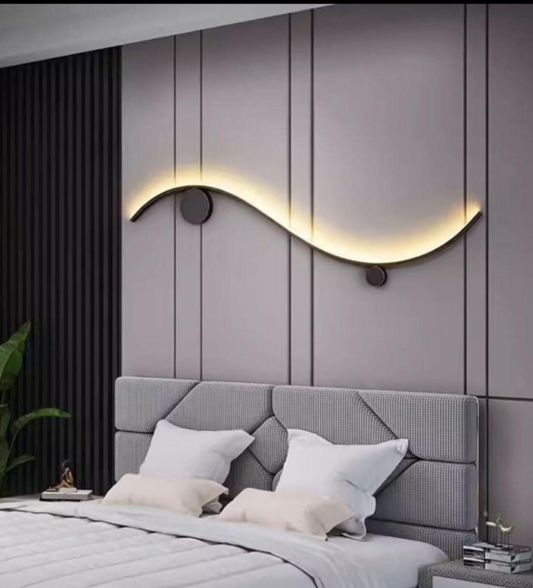 Oplus_131072 Modern Wave LED Wall Light / Designer Wave Wall Lamp - Image 1