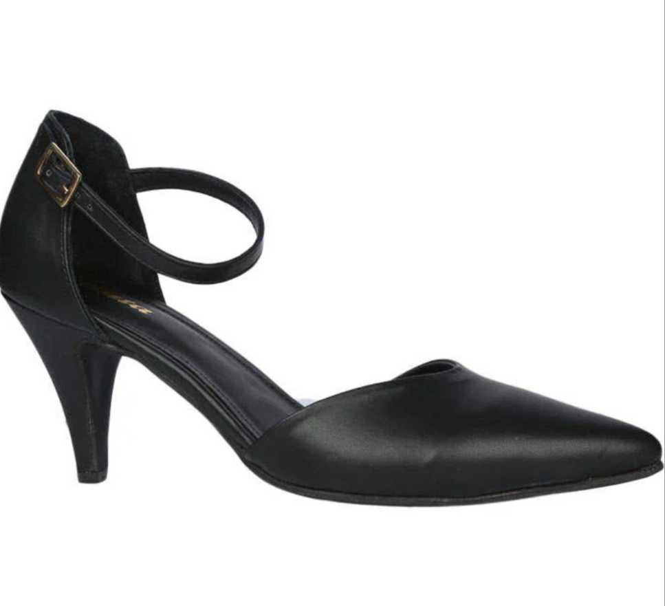 Oplus_131072 Premium Ladies Black Heel Sandal – Comfortable Fit - Image 1
