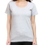 Women's Plain Black Round Neck Cotton T-Shirt | Regular Fit Half Sleeve Casual Top