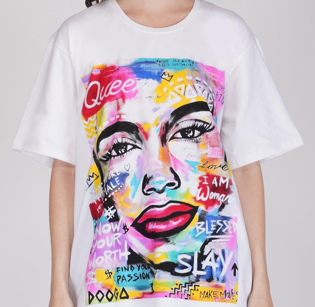 Oplus_131072 Stylish Graphic Printed Women T-Shirt - Image 1