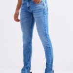 Men,s light Blue Baggy Fit Mid Rise Jeans