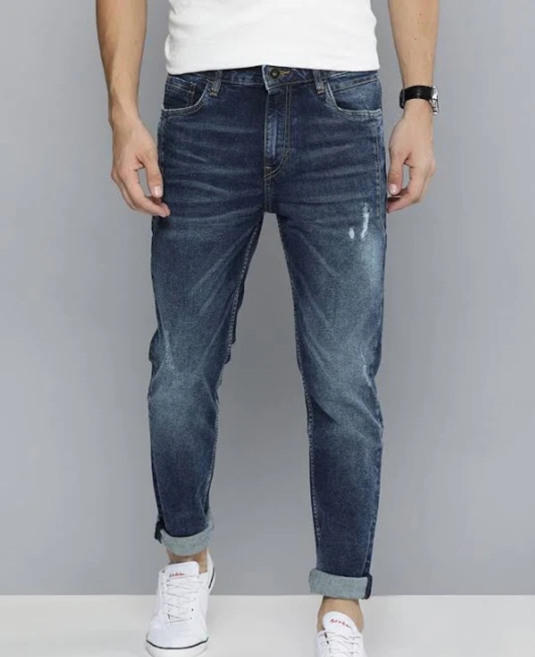 Oplus_131072 Men.s Relaxed Fit Baggy Straight Leg Jeans/Denim Pants - Image 1
