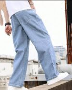 Men.s Relaxed Fit Baggy Straight Leg Jeans/Denim Pants - Image 4