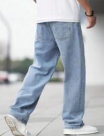 Men.s Relaxed Fit Baggy Straight Leg Jeans/Denim Pants - Image 2