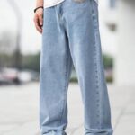 Men.s Relaxed Fit Baggy Straight Leg Jeans/Denim Pants