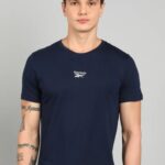 Men Solid Navy Blue Slim Fit T-Shirt | Round Neck Casual Wear | Premium Cotton