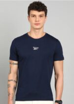 Men Solid Navy Blue Slim Fit T-Shirt | Round Neck Casual Wear | Premium Cotton