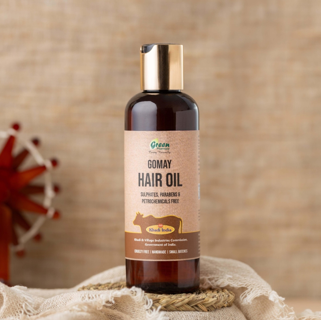 Oplus_131072 This is a small product bottle of Green Pharmacy Gomay Hair Oil. - Image 1