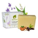 This is an Ayurmeans Lavender Soap bar designed for all skin types.