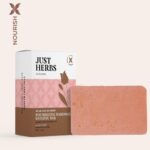 This Just Herbs Wild Indian Rose soap is a handmade bathing bar designed to