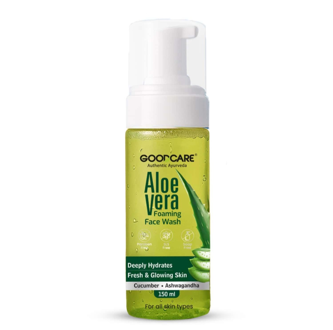 Oplus_131072 Goor Care Aloe Vera Foaming Face Wash | Deep Hydration | Fresh Glowing Skin | 150 ml - Image 1