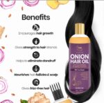 Khadi Shuddha Red Onion Hair Oil, a 100 ml (3.38 Fl oz) herbal formulation. - Image 2