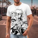 Men Anime Graphic Printed T-Shirt | Stylish Streetwear Oversized Tee