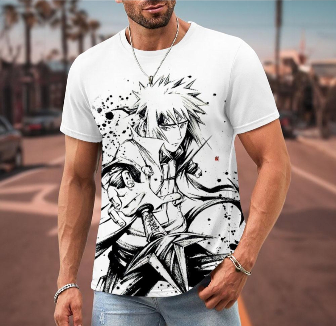 Oplus_131072 Men Anime Graphic Printed T-Shirt | Stylish Streetwear Oversized Tee - Image 1