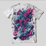 Men Multicolor Abstract Printed T-Shirt | Trendy Graphic Fashion Tee