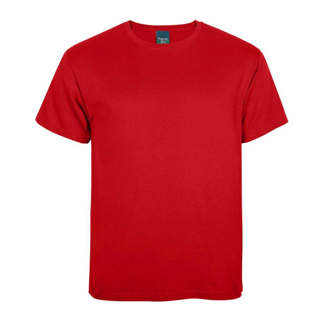 Oplus_131072 Men Solid Red Stylish T-Shirt | Casual Round Neck Half Sleeve - Image 1