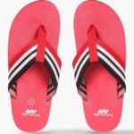 Men’s Red Stripe Flip-Flops | Stylish Casual Comfort Slippers (Lightweight & Durable)