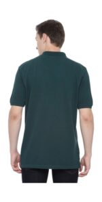 Men’s Stylish Color Block Polo T-Shirt (Green & Black) | Casual Half Sleeve Collar T-Shirt - Image 3