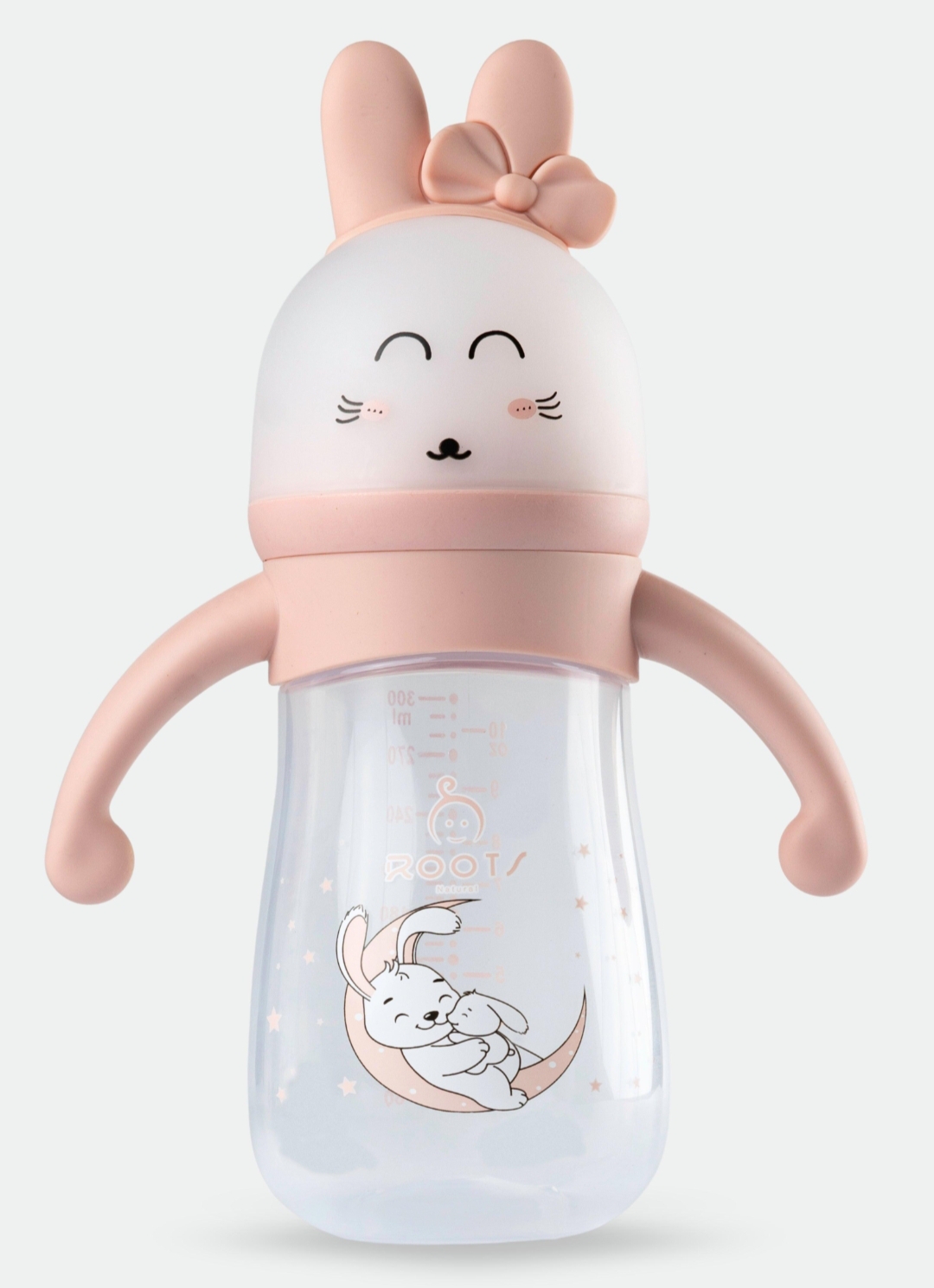 Oplus_131072 Cute Bunny Baby Feeding Bottle with Silicone Nipple - Image 1
