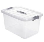 Large Clear Storage Box with Locking Lid & Handle