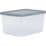 Standard Clear Storage Box with Grey Lid..   5LT