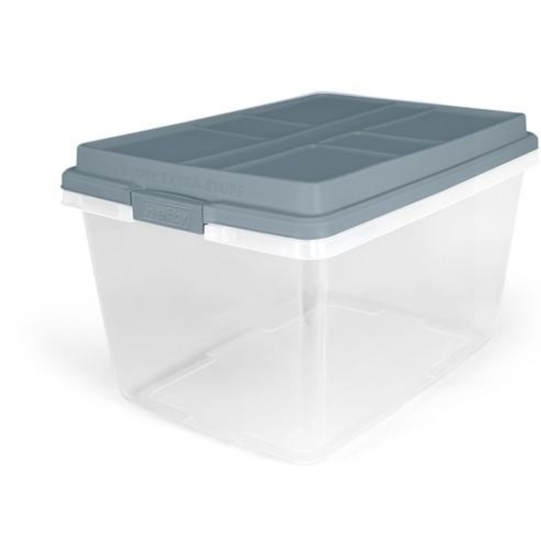 Oplus_131072 Heavy Duty Multipurpose Plastic Storage Box with Lid (Large Size) - Image 1