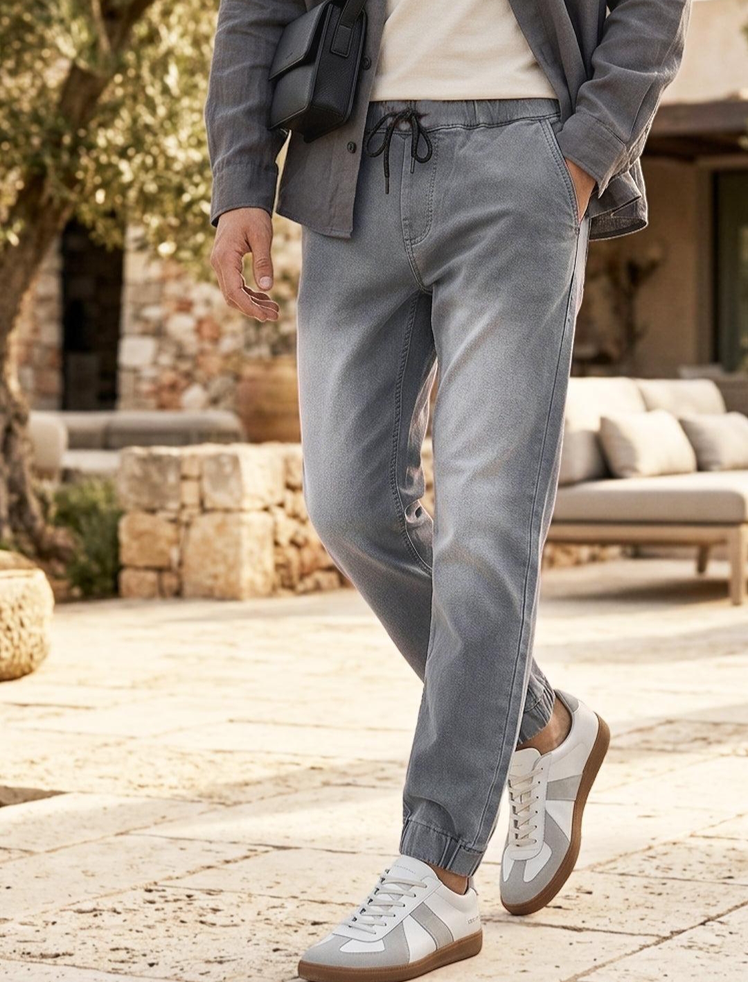 Oplus_131072 Men’s Casual Street Style Joggers (Ankle Fit) - Image 1