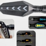 : Universal Motorcycle LED Arrow Indicator Light | Sequential Flow Turn Signal (Black)