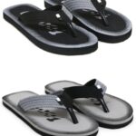 Dual Tone Grey-Black Stylish Flip-Flops