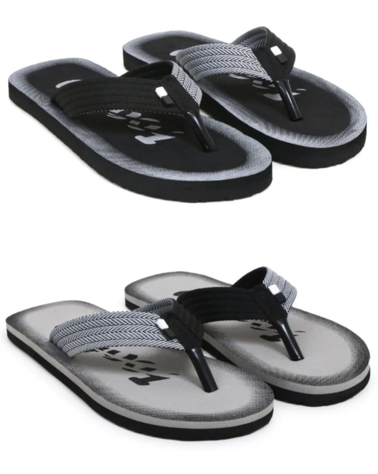 file_00000000ba2c71fa86fecdf334906357 Dual Tone Grey-Black Stylish Flip-Flops - Image 1