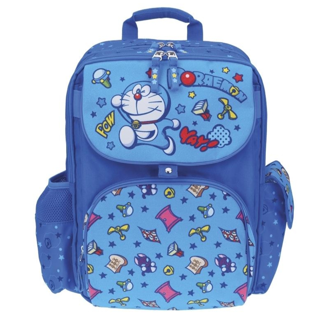 Oplus_131072 Cute Doraemon Kids School Backpack Soft Plush Bag - Image 1