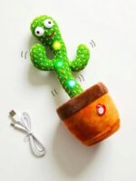 Dancing & Singing Cactus Toy with LED Lights – Funny Musical Talking Plush for Kids - Image 3