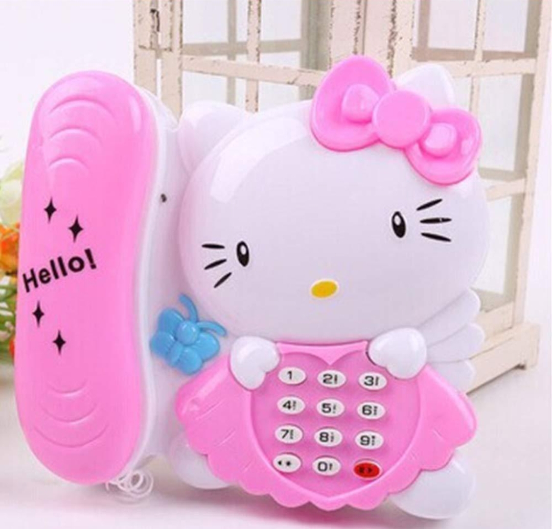Oplus_131072 Cute Kitty Toy Phone with Keypad – Fun Learning & Music Toy for Kids - Image 1