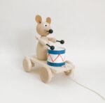 Wooden Mouse Drummer Pull Toy for Kids (Classic Handcrafted Toy) - Image 2