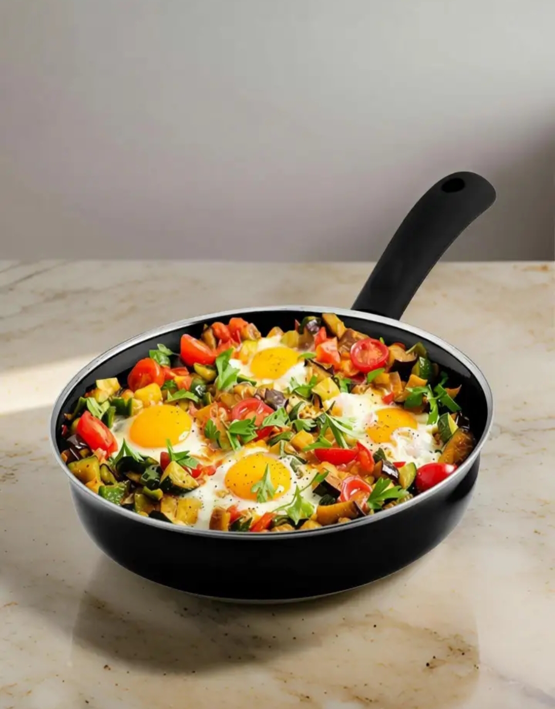 Oplus_131072 Non-Stick Frying Pan Egg Veggie Skillet – Healthy Breakfast Cooking Pan - Image 1