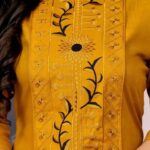 Sky Blue Floral Printed Rayon Straight Kurti – Casual Daily Wear for Women"