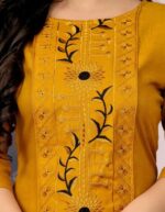 Sky Blue Floral Printed Rayon Straight Kurti – Casual Daily Wear for Women"