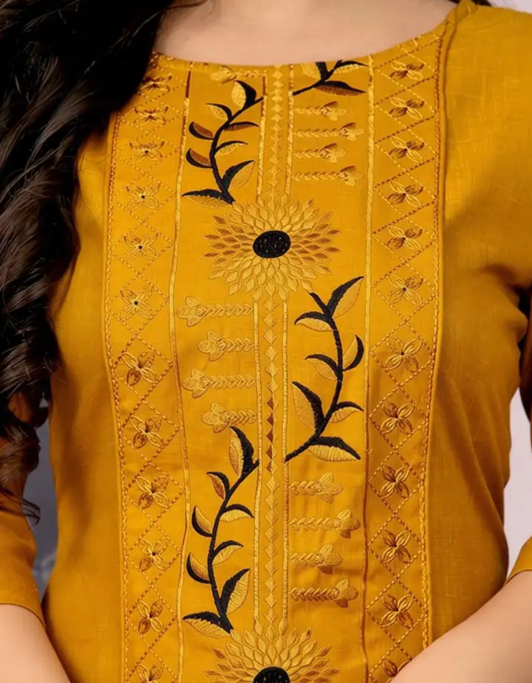 Oplus_131072 Sky Blue Floral Printed Rayon Straight Kurti – Casual Daily Wear for Women" - Image 1