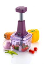 Manual Push Vegetable Chopper with Container – Multipurpose Kitchen Cutter - Image 4