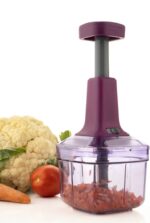 Manual Push Vegetable Chopper with Container – Multipurpose Kitchen Cutter - Image 3