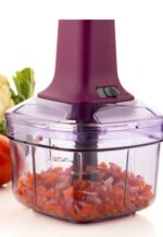 Manual Push Vegetable Chopper with Container – Multipurpose Kitchen Cutter