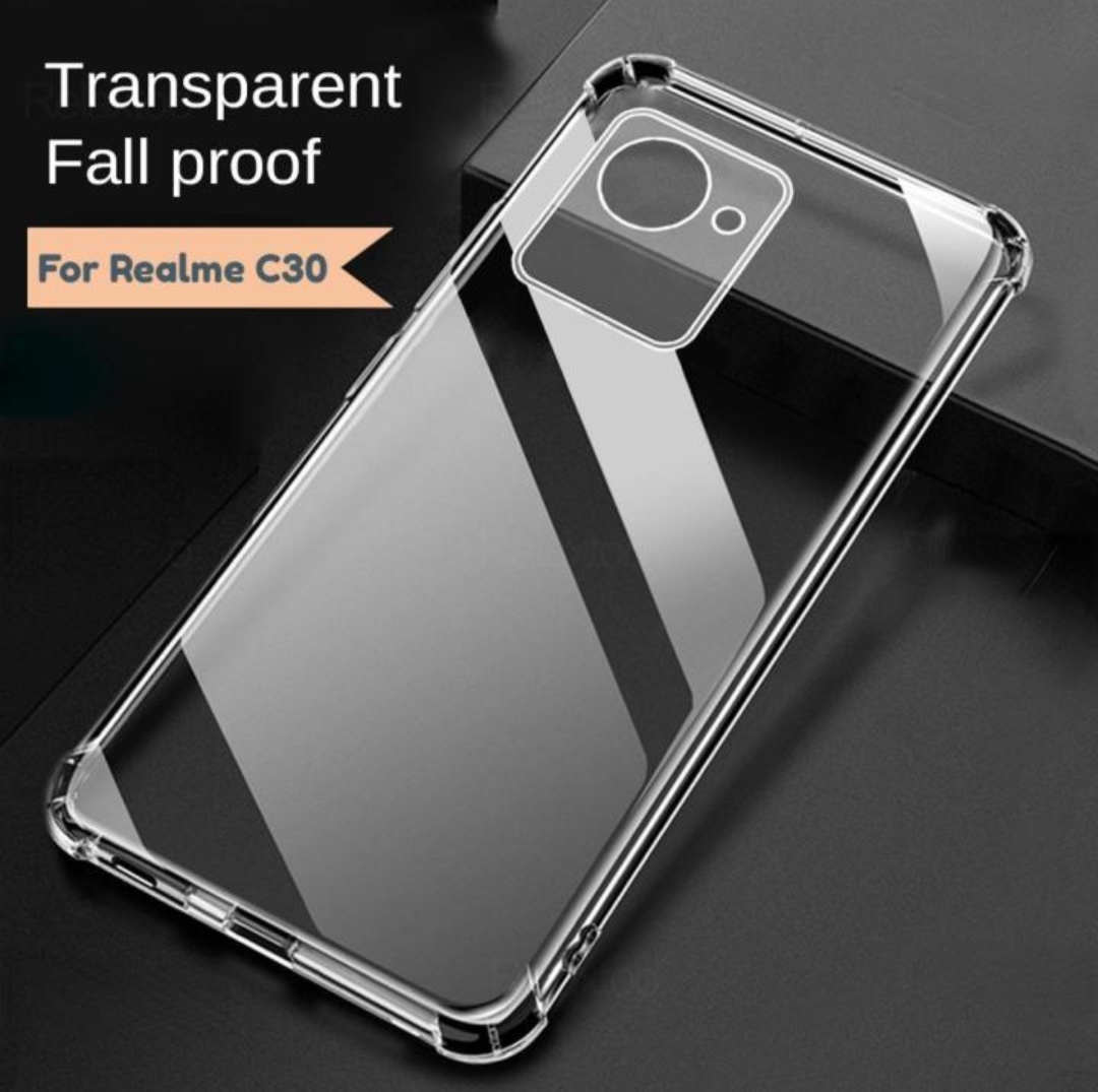 Oplus_131072 Slim Transparent Shockproof Mobile Cover (Realme) - Image 1