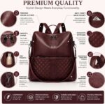 Premium Vegan Leather Anti-Theft Stylish Backpack for Women (Water Resistant, Multi-Pocket)