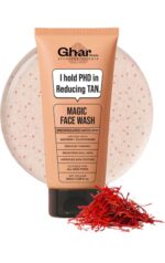 Ghar Soaps Magic Face Wash – De-Tan Brightening Face Wash with Saffron, Glutathione & Lactic Acid (100ml)