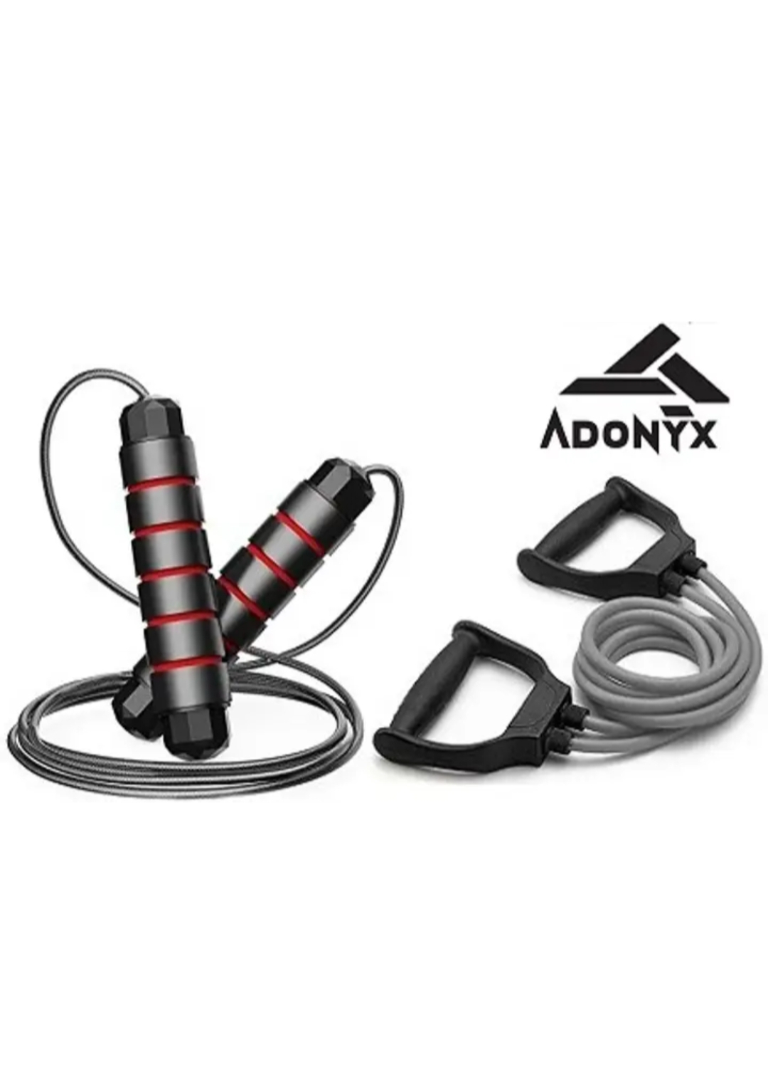 Oplus_131072 Fitness Jump Rope + Hand Gripper Combo Kit for Home Workout - Image 1